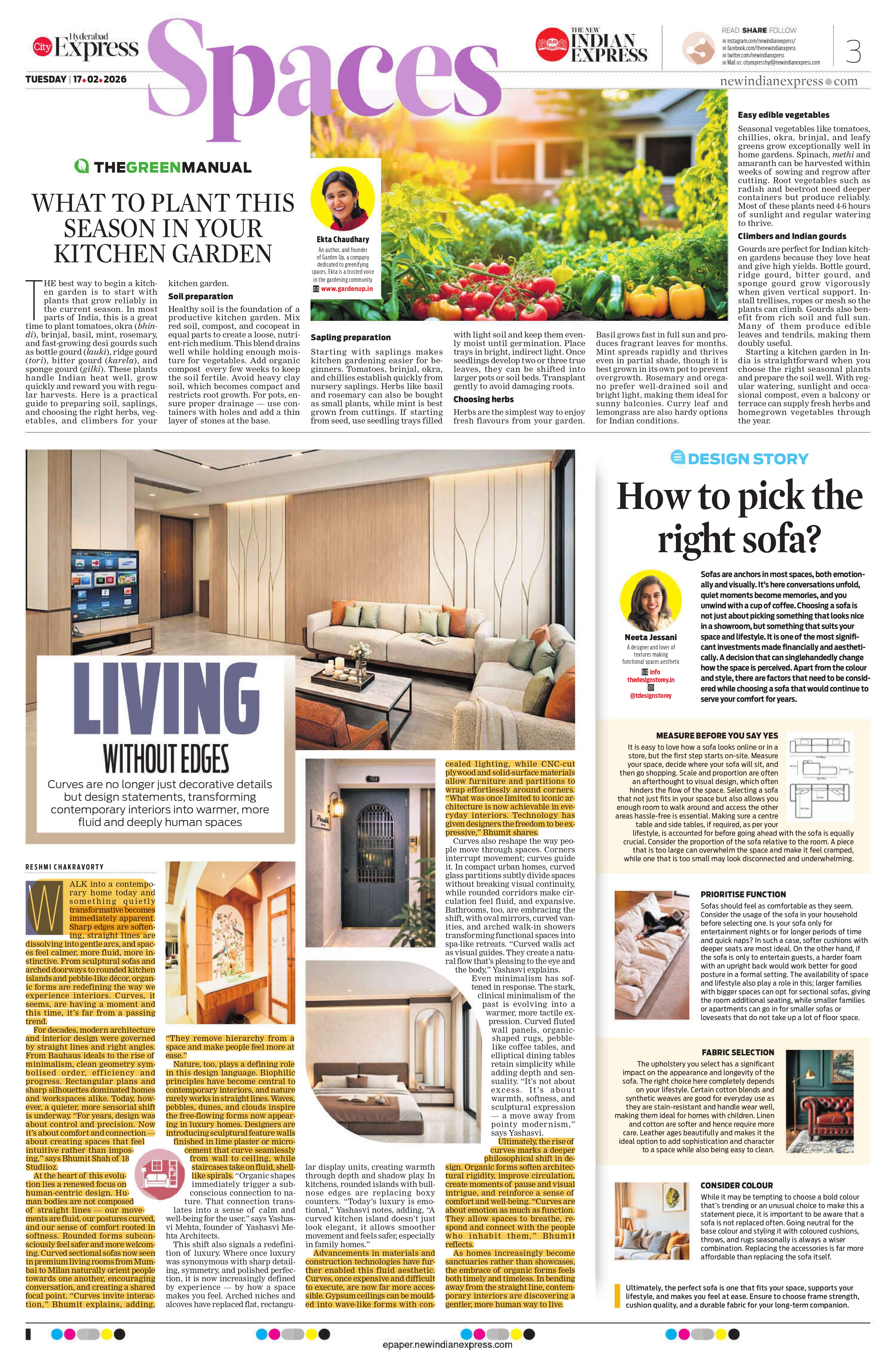 18 STUDIIOZ featured in The Indian Express - Design Story